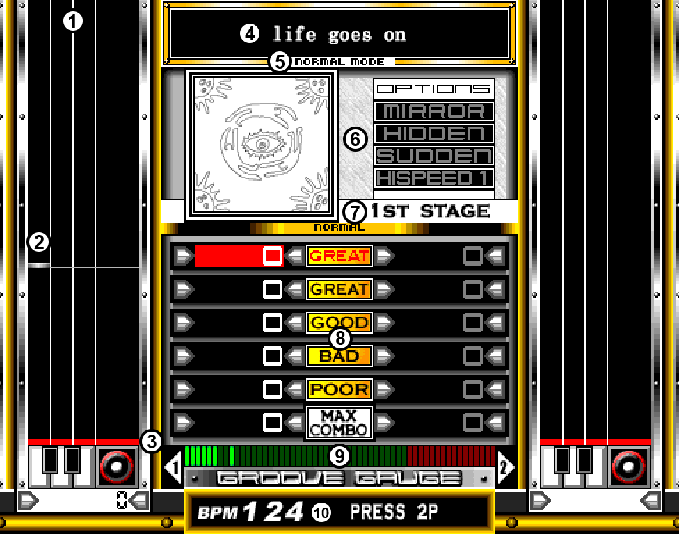 Gameplay screen example